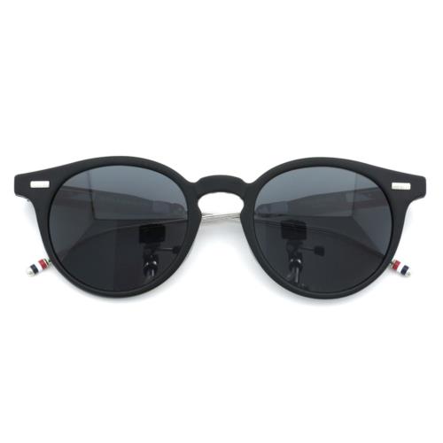 Thom Browne sunglasses  - Matte Black-Silver Frame, Dark Grey-AR Lens