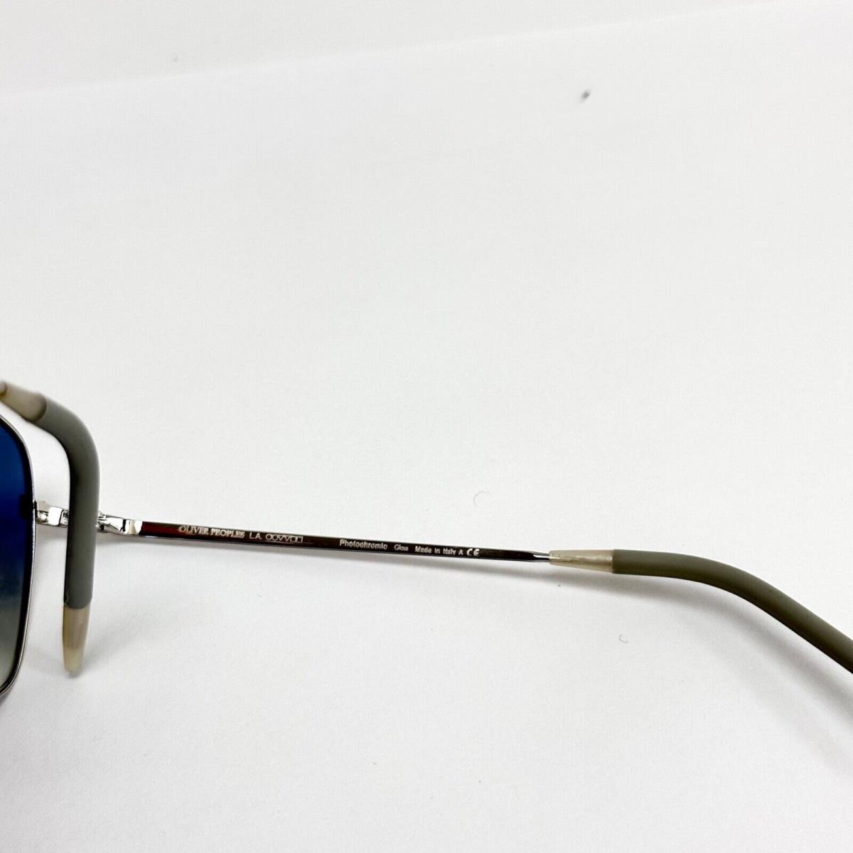 Oliver Peoples Clifton OV1150 Metal Silver Blue Photochromic Glass Sunglass 1150