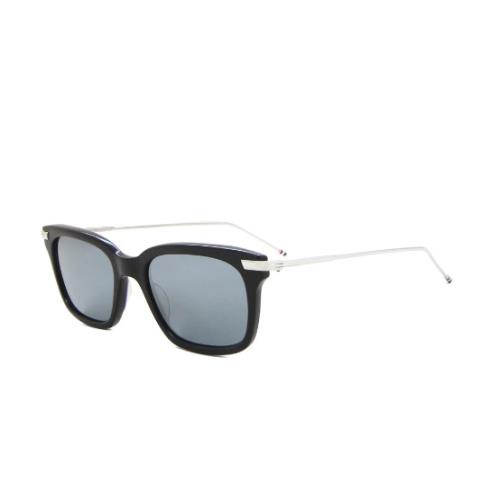 Thom Browne Sunglasses Navy Blue Frame Silver Mirror Lens TB-701-H-T-NVY-SLV 53