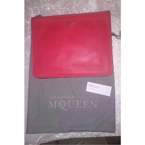 Alexander Mcqueen Red Leather Skull Clutch Bag Ships in 24 Hours Make Offer