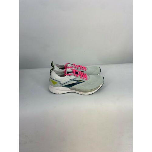 Brooks Women Ricochet 3 Lightweight Road Running Shoes Green/pink/white Size 6