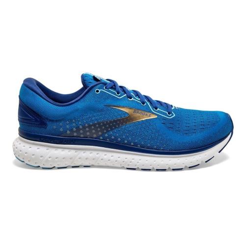 Brooks Men`s Glycerin 18 1103291D459 Blue/mazarine/gold Running Shoes Size 10 D - Blue