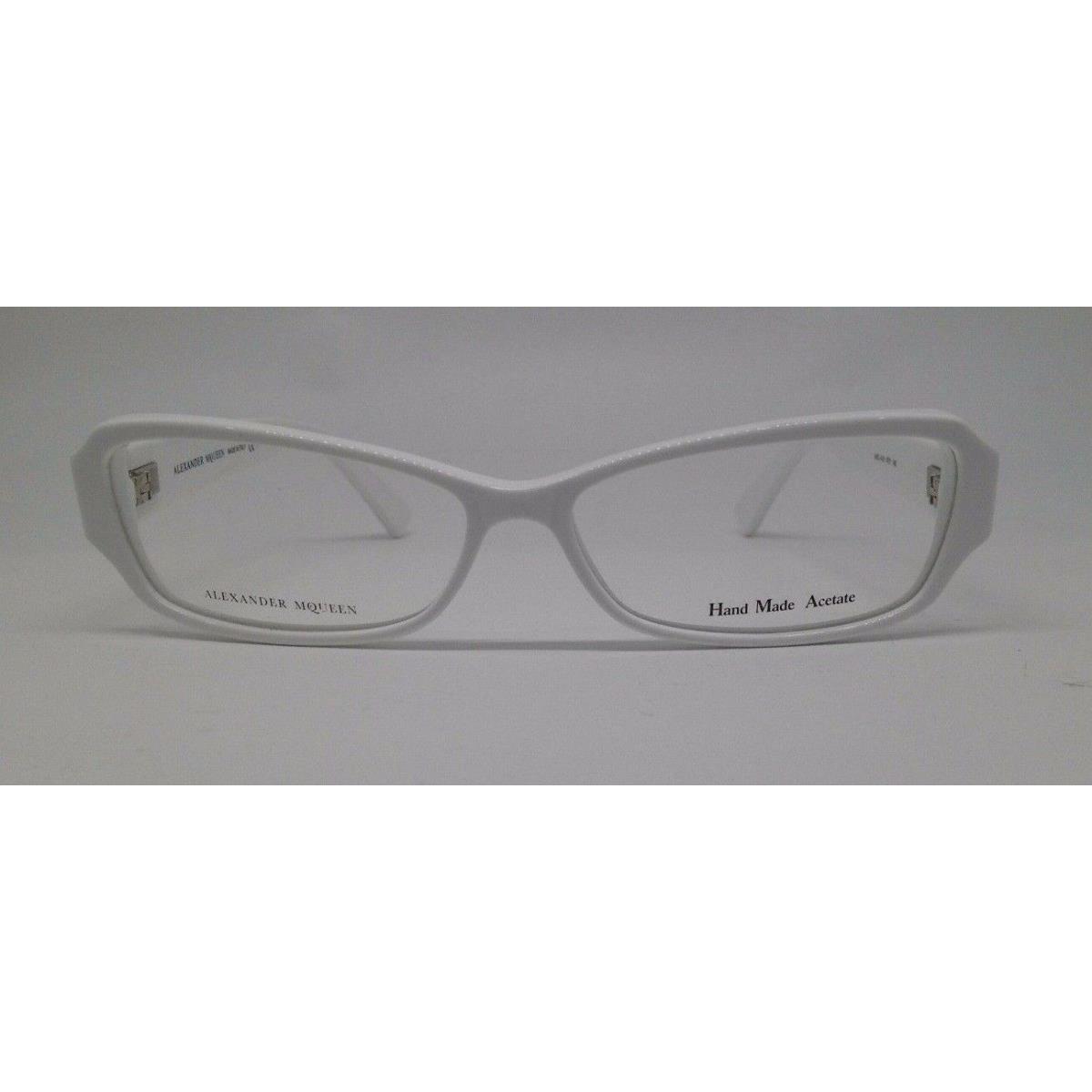 Alexander Mcqueen Amq 4161 White R2Y Plastic Eyeglasses Frame 53-13-140 Italy