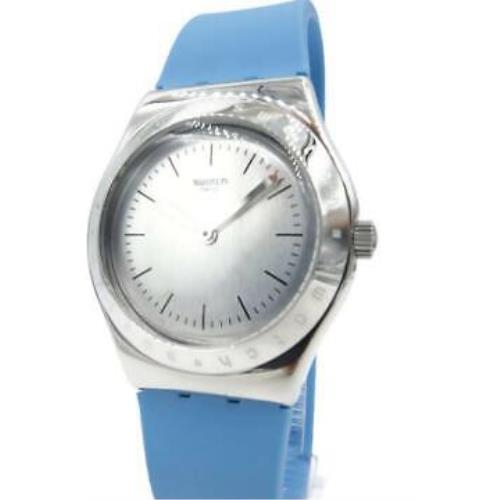 Swatch Irony Medium Brisebleue Silicone Light Blue Watch 33mm YLS203