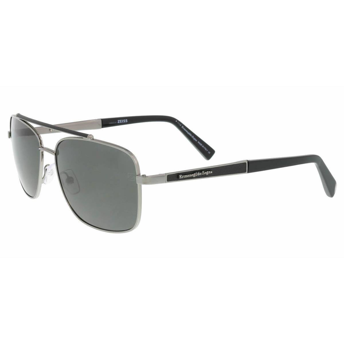 Ermenegildo Zegna EZ 0036 12D Silver/black Square Sunglasses
