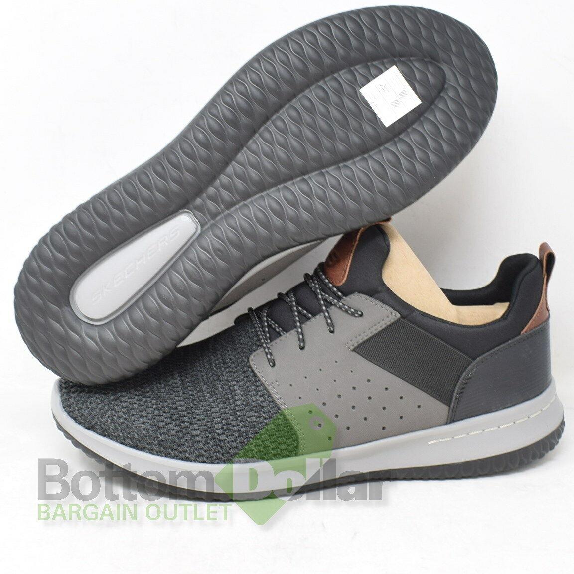 Skechers Delson - Camben 65474 Men`s Air-cooled Memory Foam Shoes Black/ Grey
