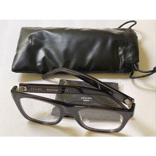 Celine eyeglasses  - Black Semi Clear Frame, Clear, Ready for your RX Lens 5