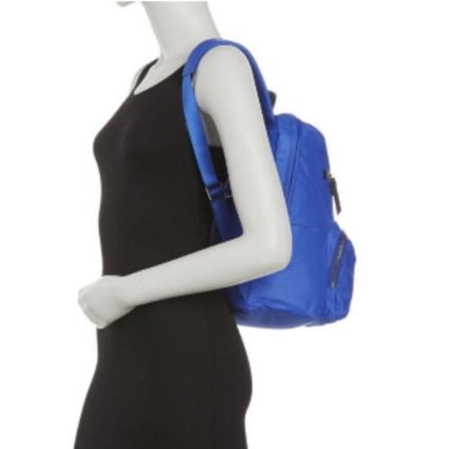 Tumi Cora Backpack Shoulder Bag Dazzling Blue Nylon 5% Leather Trim