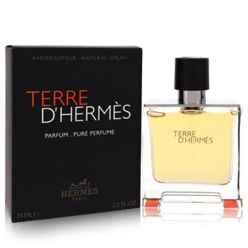 Terre D`hermes Cologne By Hermes Pure Perfume Spray 2.5oz/75ml For Men