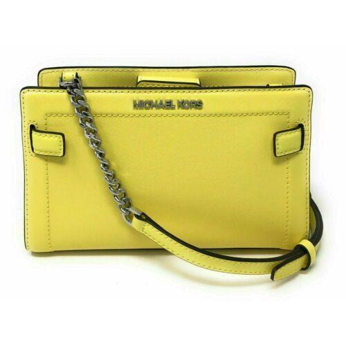 Michael Kors 35S0SU9C1L Rayne Small Saffiano Leather Crossbody Bag Msrp: Sunshine