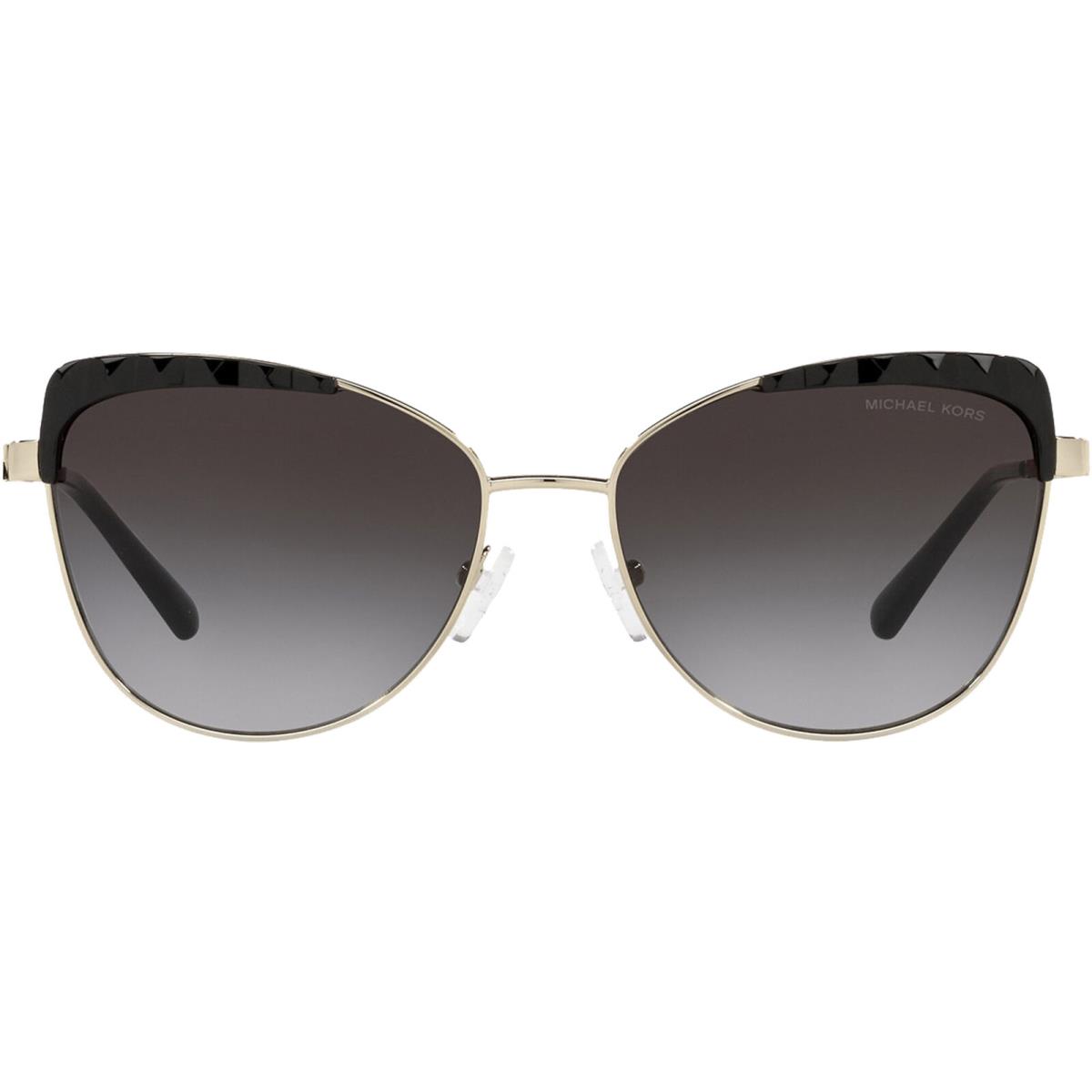 Michael Kors San Leone Women`s Light Gold-tone Cat Eye Sunglasses MK1084 10148G
