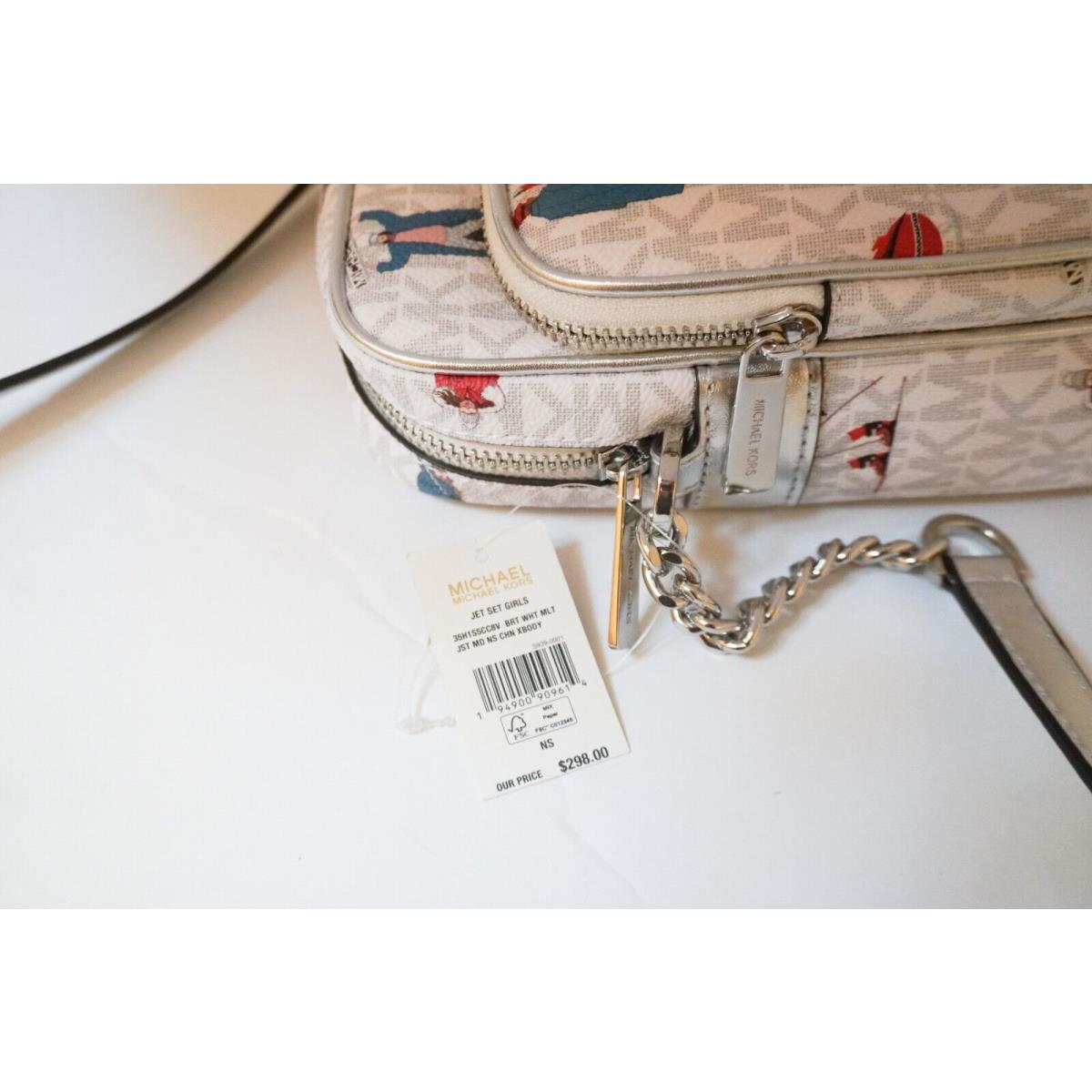 Michael Kors Jet Set Girls MD NS Chain Crossbody Bag - Bright White deals Multi