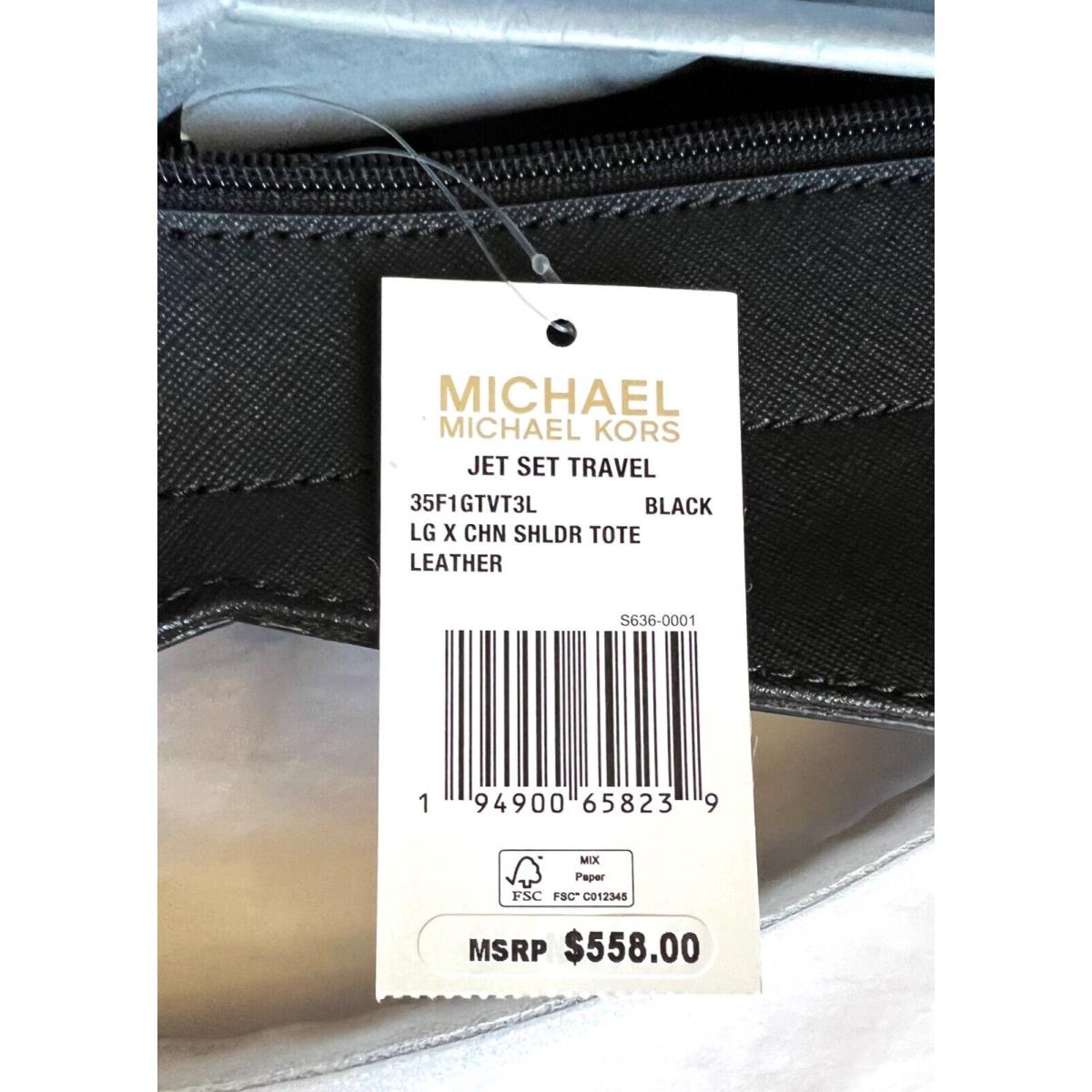 Michael Kors Jet Set Travel Large X Chain Black Saffiano Leather Shoulder  Bag - Michael Kors bag - 005342275543 | Fash Brands