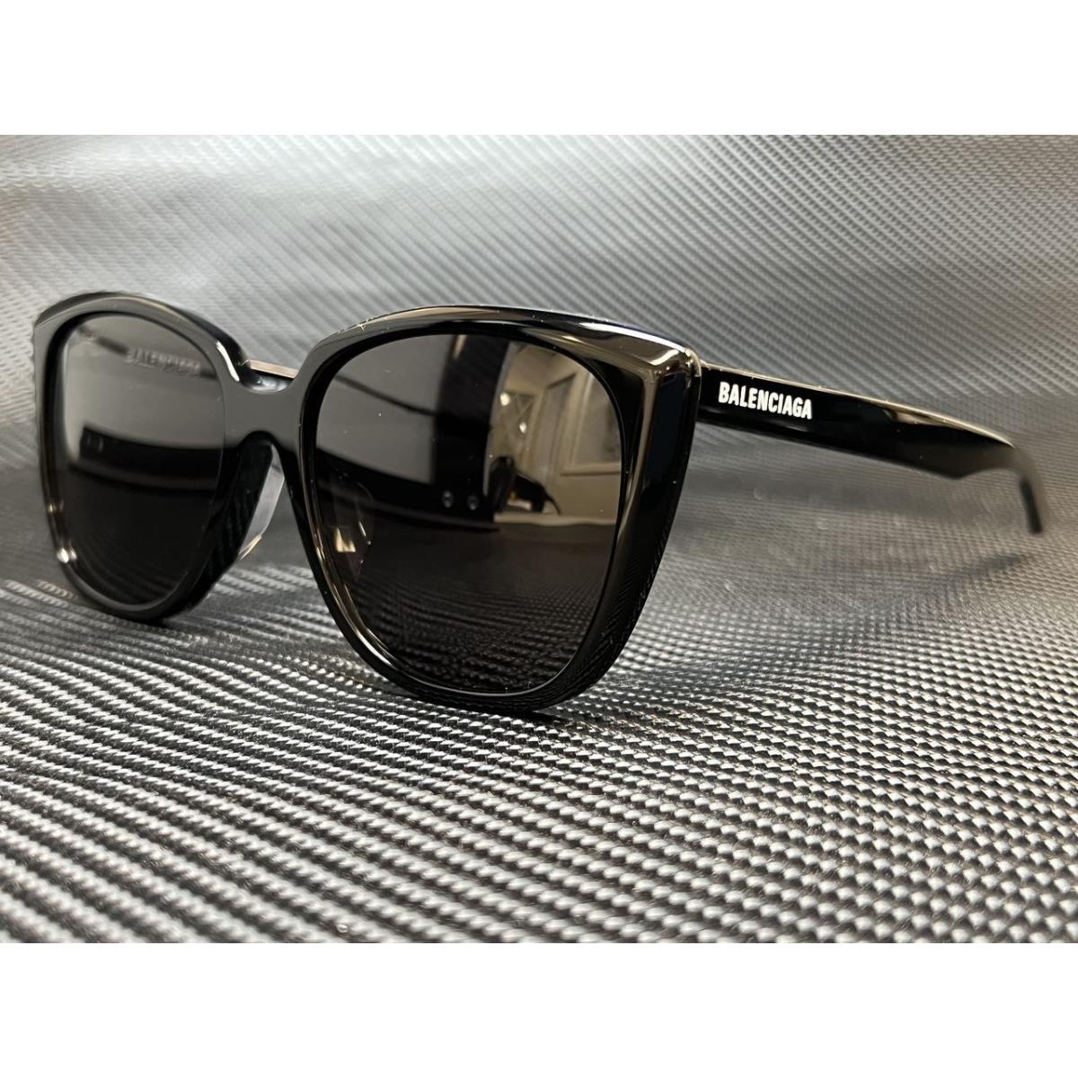 Balenciaga BB0175SA 001 Black Square 57 mm Women`s Sunglasses