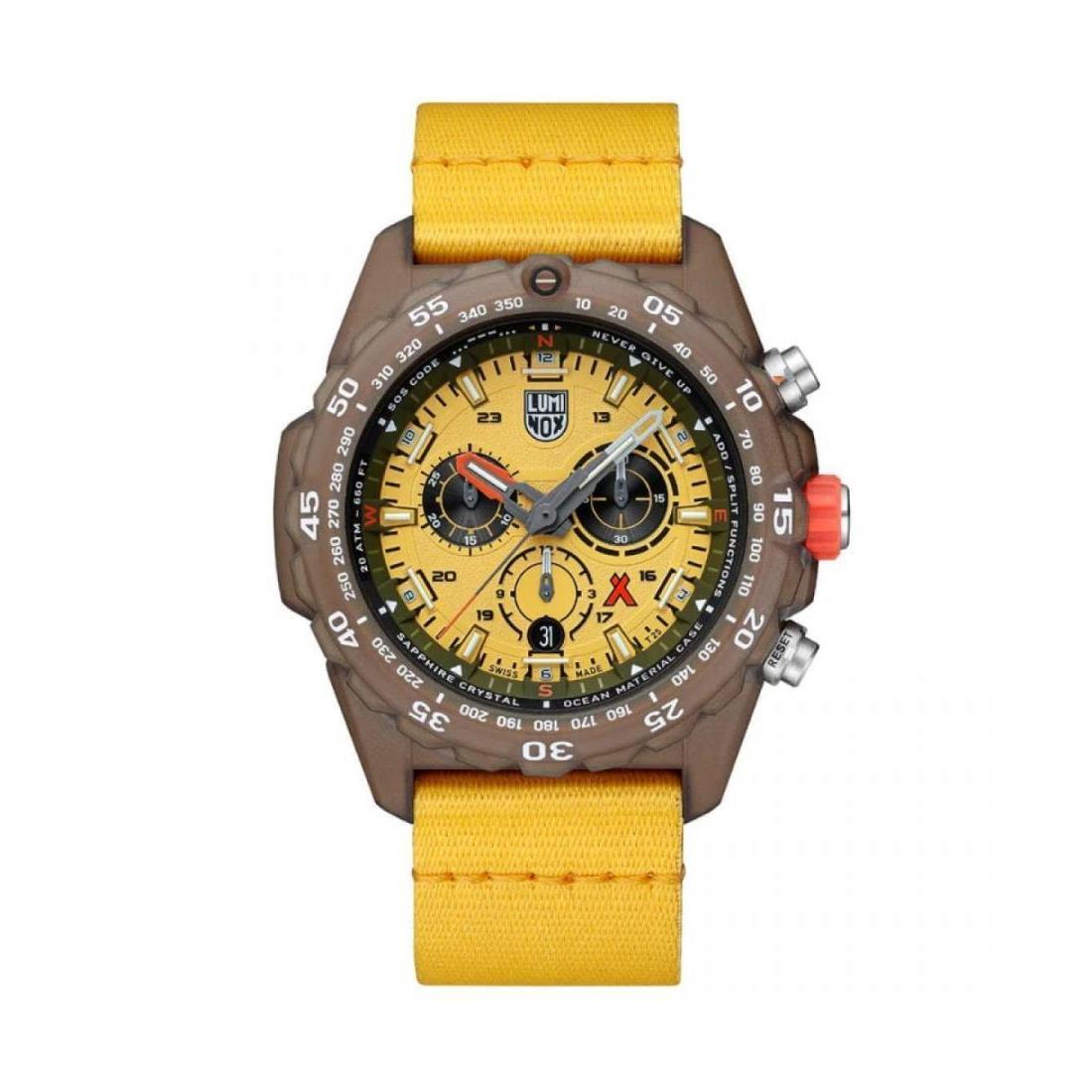 Luminox Men Analog Quartz Casual Watch Sport Military Dress Yellow Dial Waterpro