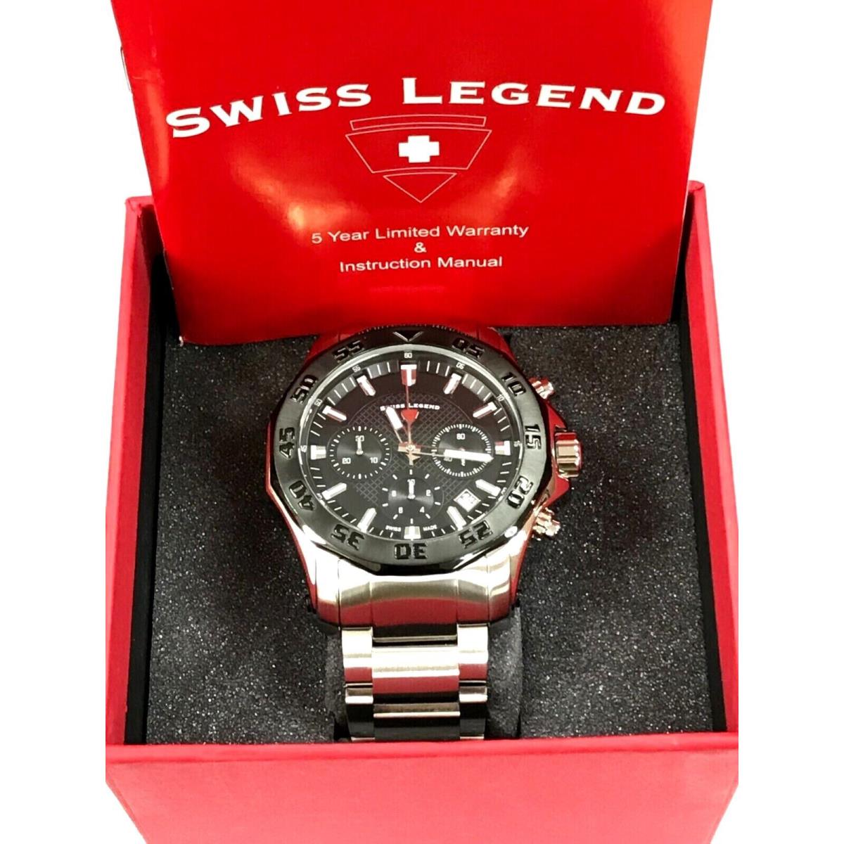 Swiss Legend SL-16199SM-11-BB Islander Chronograph Stainless Mens Watch Warranty