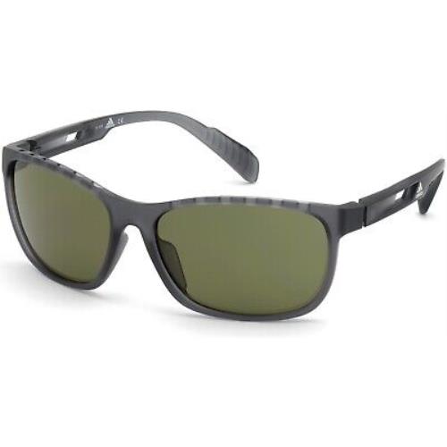 Adidas Sport SP0014 Transparent Grey Green Lenses Kolor up tm 20N Sunglasses