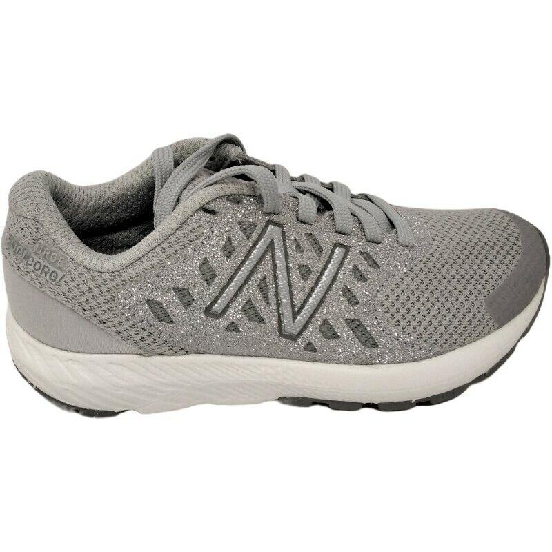 New Balance Sneakers Ypurgrg Big Girls Size 12 Athletic Shoes Glitter Grey