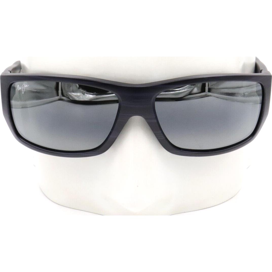 Maui Jim Wassup Matte Black Woodgrain Gray Sunglasses 123-02W