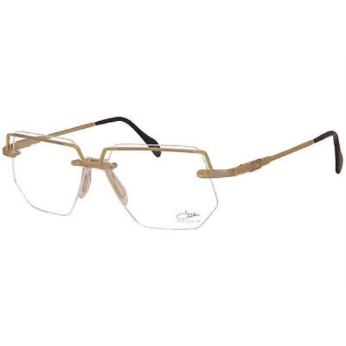 Cazal 742 097 Eyeglasses Men`s Gold/black Semi Rim Pilot Optical Frame 59-mm