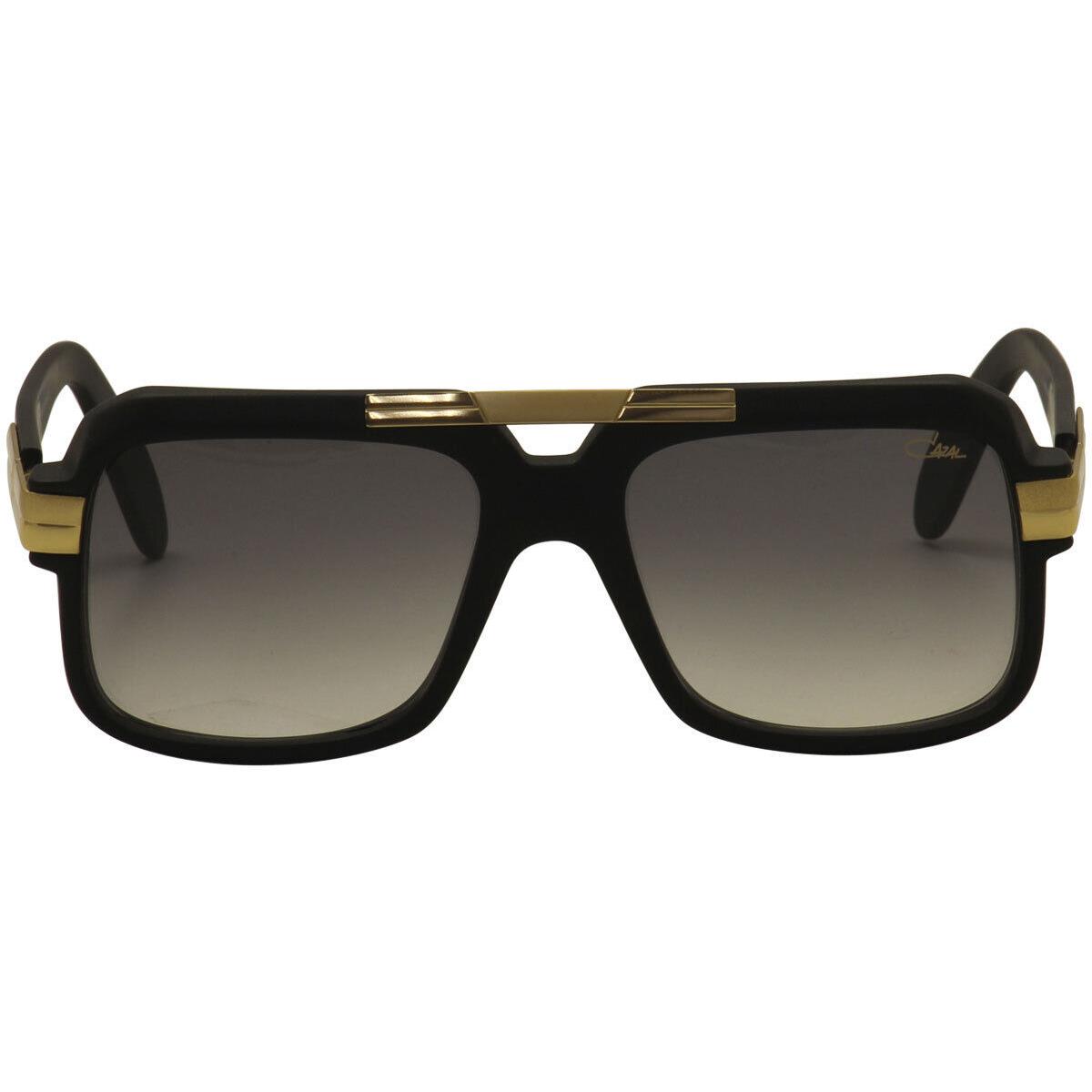 Cazal Legends 663/3 011 Sunglasses Men`s Matte Black/gold/grey Gradient Lenses