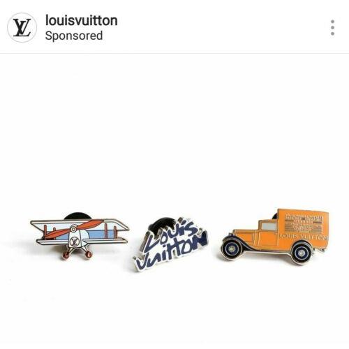 Louis Vuitton Pins Set of 3 Exclusive Supreme Volez Voguez Voyagez Nyc Exhibit