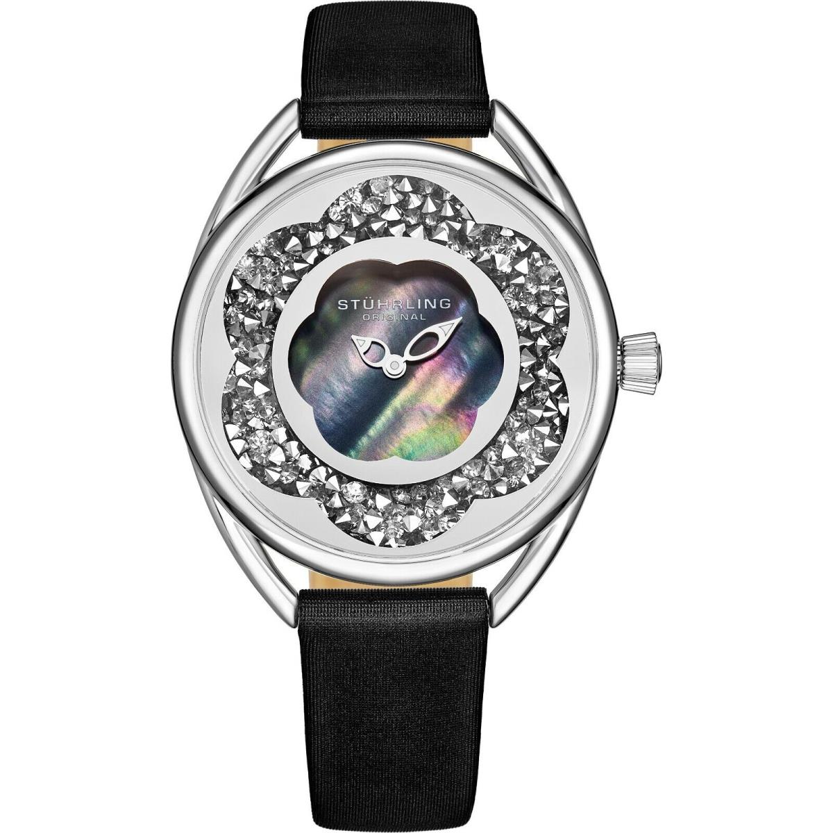 Stuhrling Lily 995 Japanese Quartz 38mm Ladies Mother of Pearl Leather Watch