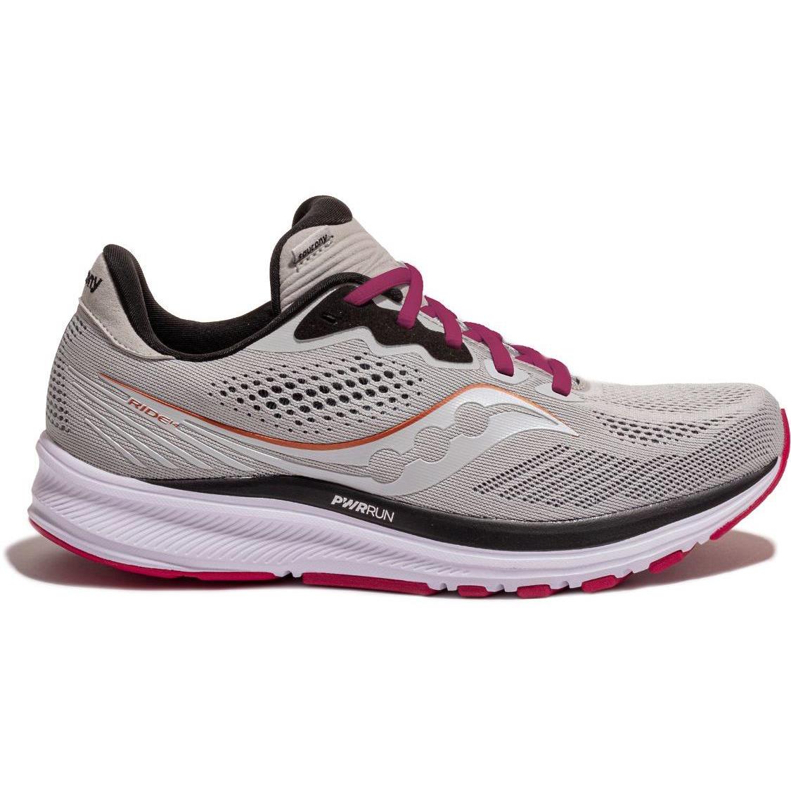 Saucony Womens Ride 14 Running Shoe Grey