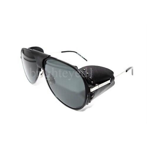 Yves Saint Laurent Black Pilot Sunglasses Classic 11 Blind-001