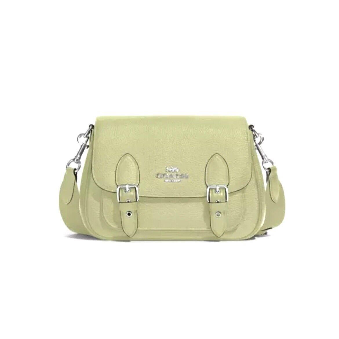 Coach C6782 Lucy Crossbody Bag in Refined Pebble Leather Pale Lime