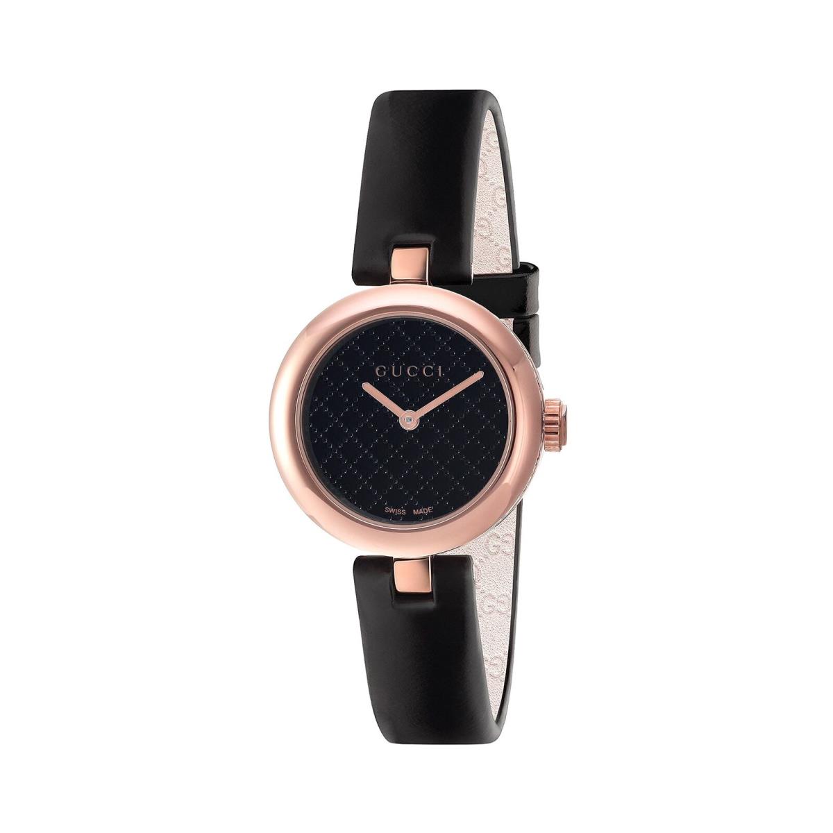 Gucci Diamantissima Analog Display Swiss Quartz Black Women`s Watch