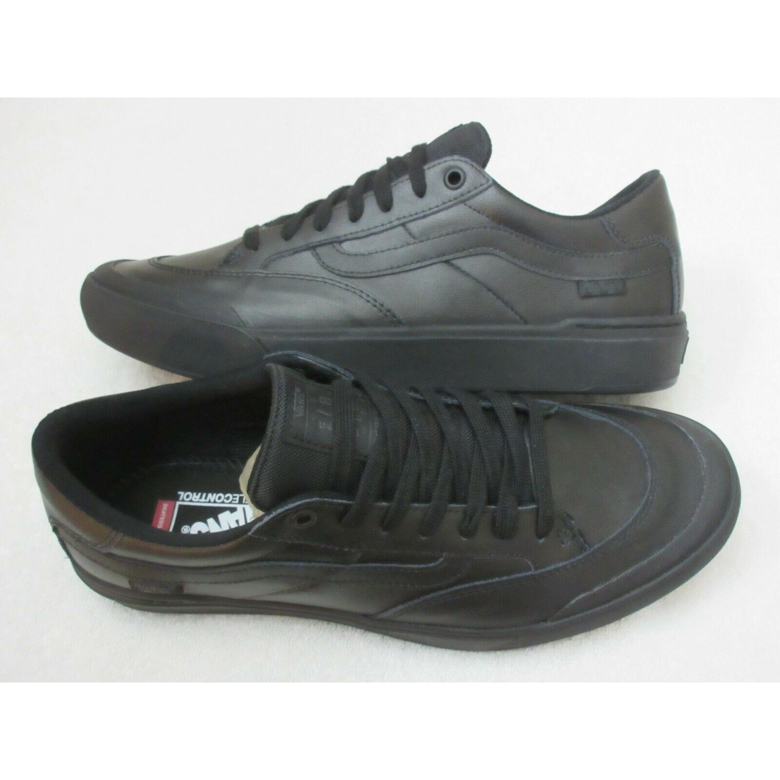 Vans Men`s Berle Pro Wearaway Black Cement Blue Leather Shoes Size 12