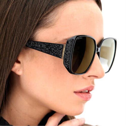 Jimmy Choo sunglasses  - Black Frame, Gray SF Gold SP Lens, 0807FQ Code