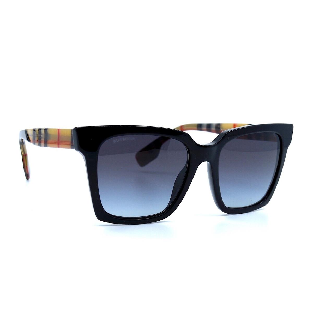 Burberry BE4335 Maple 39298G Black Grey Gradient Sunglasses 53-17 - Frame: Black, Lens: Gray