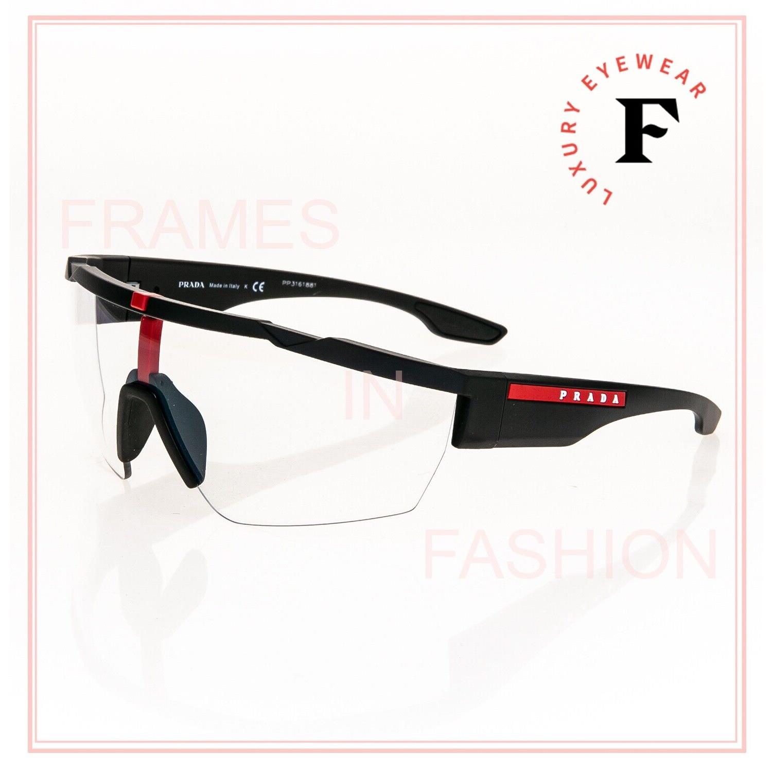 Betreffende Gouverneur Geschatte Prada Linea Rossa Active 03X Black Clear Red Stripe Sport Wrap Sunglasses  PS03XS - Prada sunglasses - 8056597030366 | Fash Brands