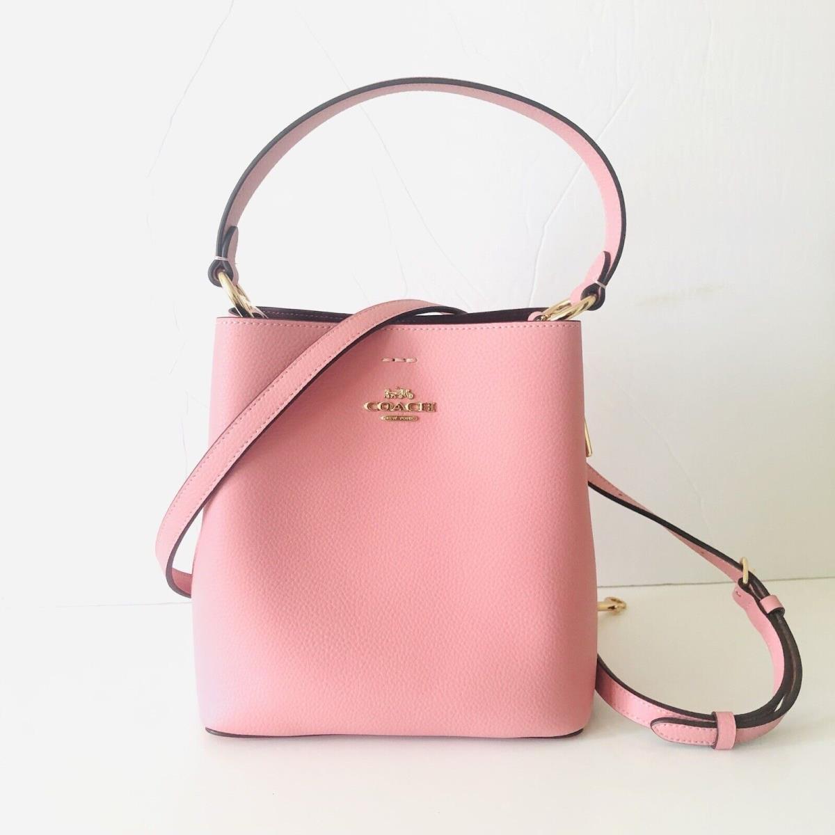 Coach Small Town Bucket Bag Bubblegum Pink Leather Purse