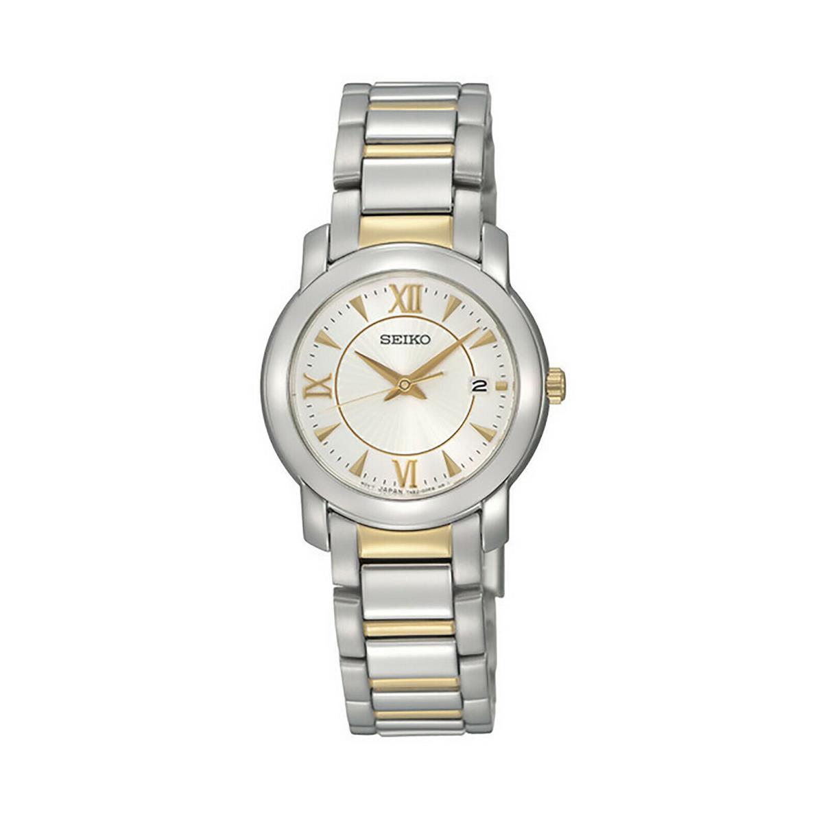 Seiko Women`s SXDC21 Classic Two-tone White Roman Numeral Dial Watch