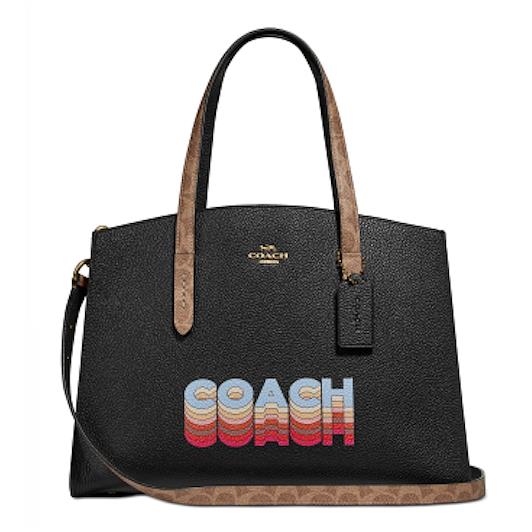 Coach Charlie Carryall In Signature Canvas Packaging Black