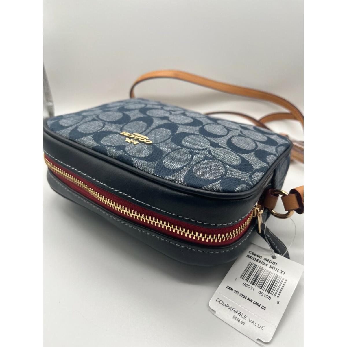 Coach C8666 Mini Camera Bag In Signature Chambray In Gold/DENIM MULTI 