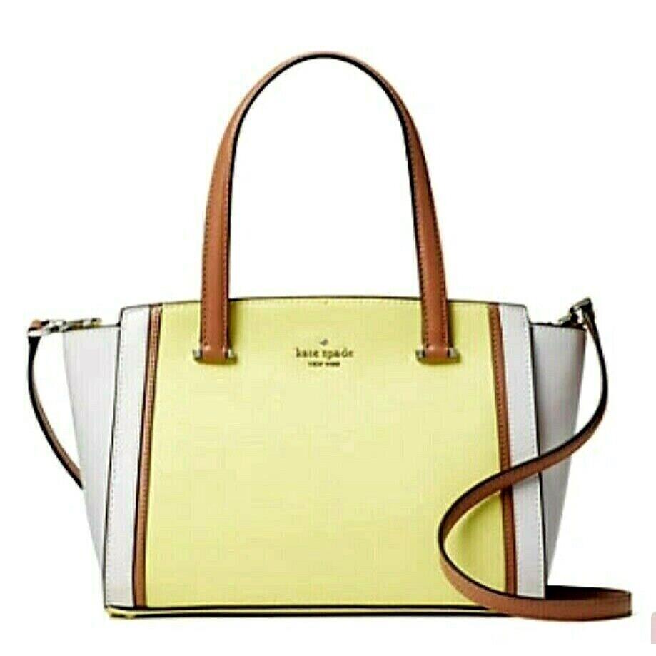 New Kate Spade Small Geraldine Patterson Drive Satchel Leather Limelight Multi