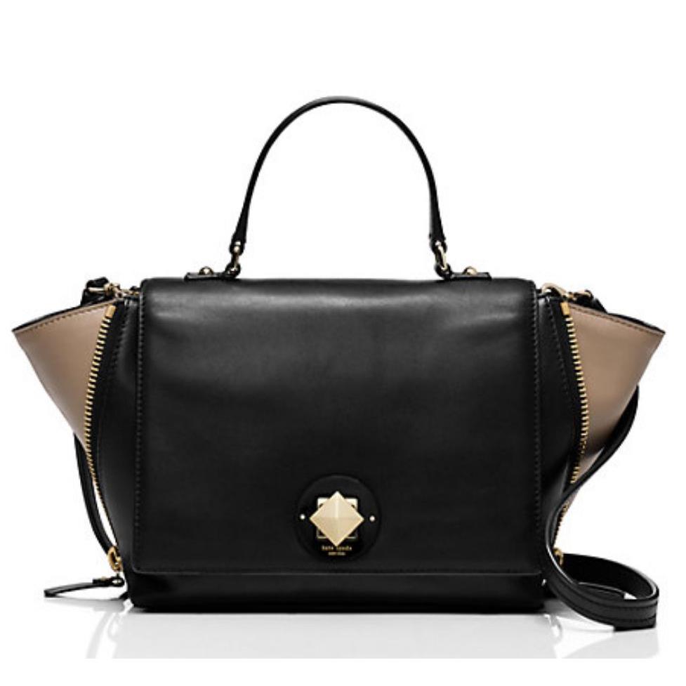 Kate Spade Varick Street Abbie Satchel wkru2097 Black/dune Package