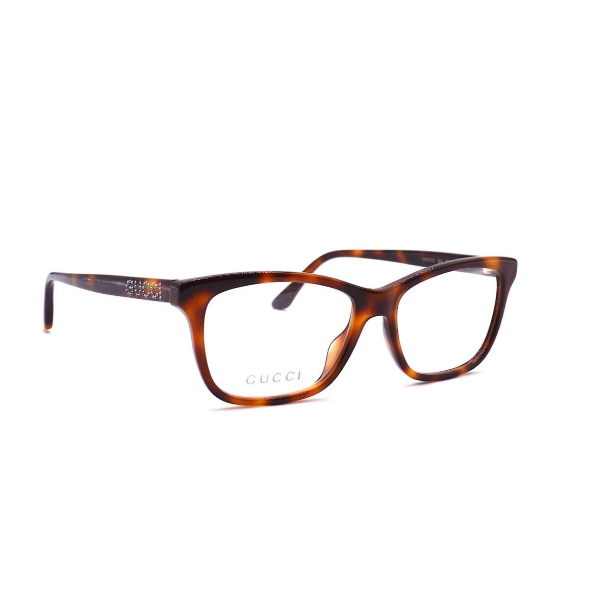 Gucci GG0731O 002 Havana Eyeglasses Frame RX 53-16