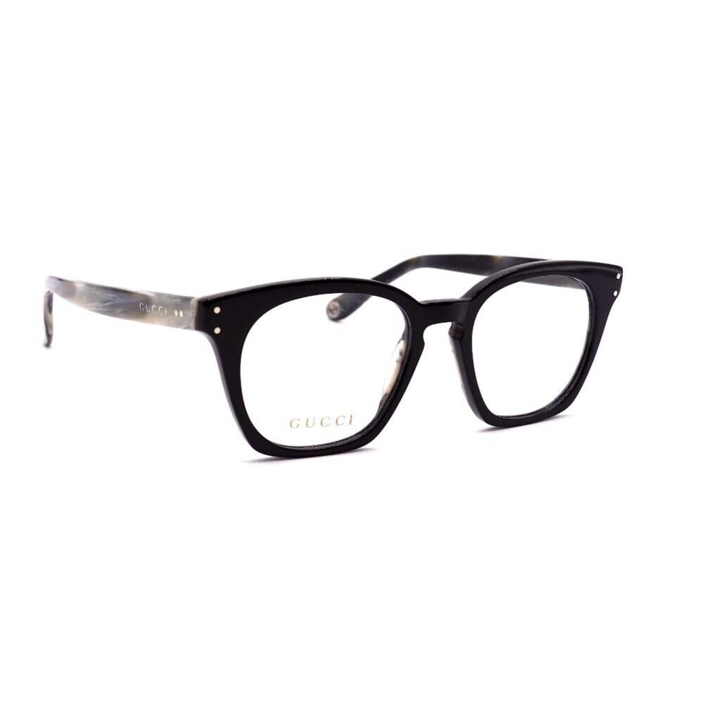 Gucci GG0572O 009 Black Grey Eyeglasses Frame RX 50-19