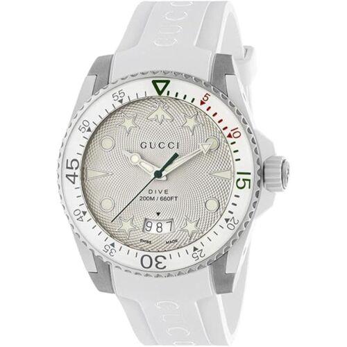 Gucci YA136337 Men`s Dive White Dial Quartz Watch