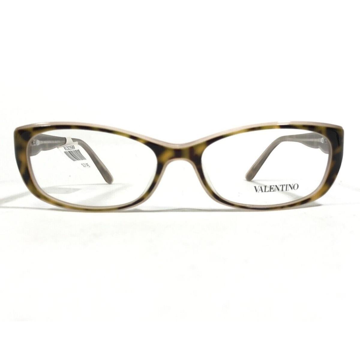 Valentino V2601 230 Eyeglasses Frames Brown Tortoise Clear Rectangular 52-16-130