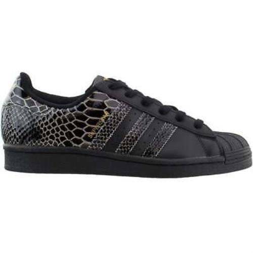 Adidas FV3290 Superstar Snake Lace Up Womens Sneakers Shoes Casual - Black