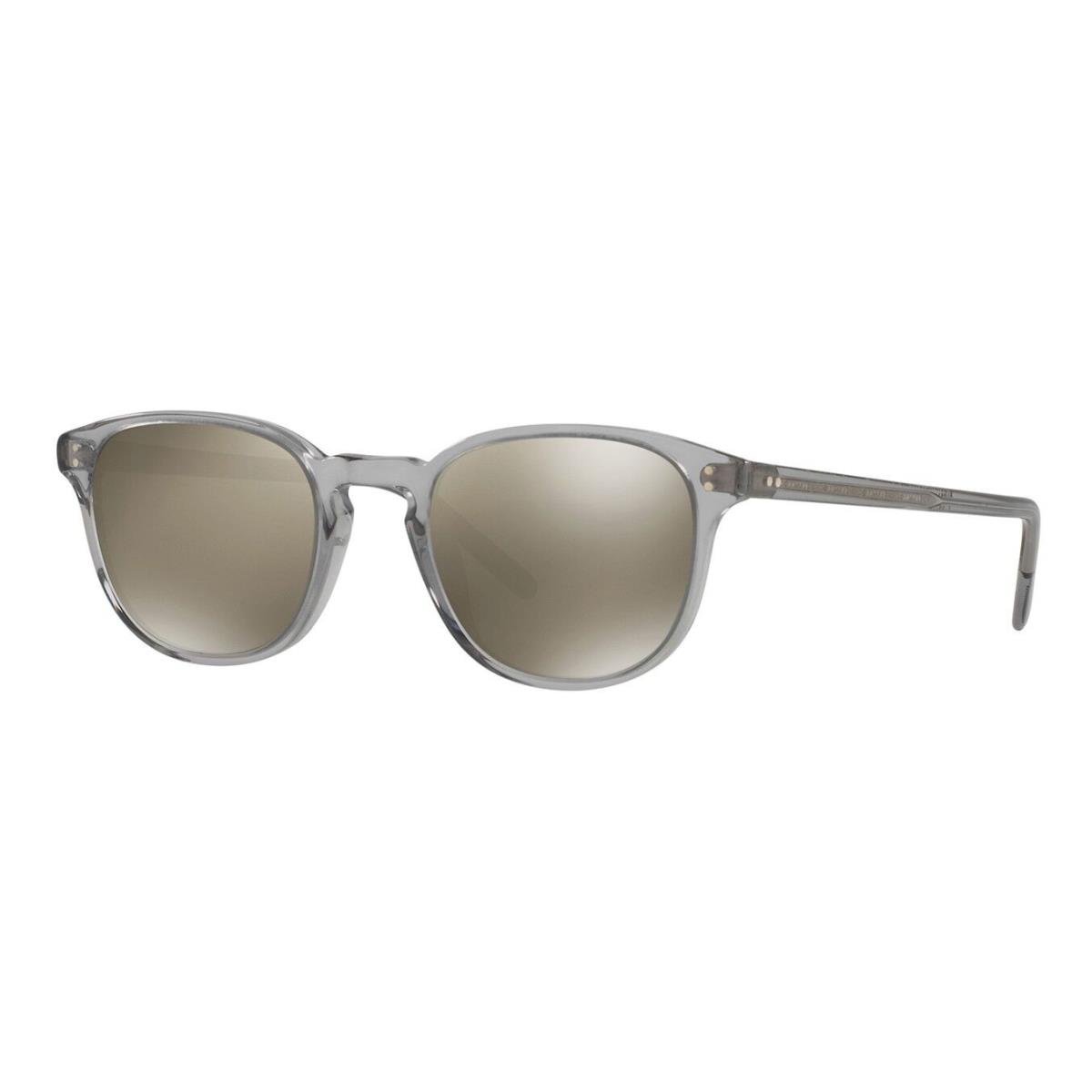Oliver Peoples Fairmont OV 5219S Grey Goldtone Mirrored 1132/39 Sunglasses - Frame: workman grey brushed silver, Lens: grey goldtone mirror