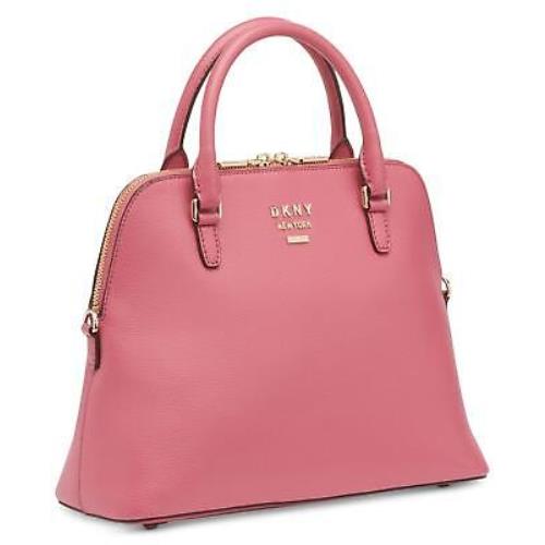 Dkny Whitney Leather Dome Satchel 228.00 - Pink/Gold Exterior