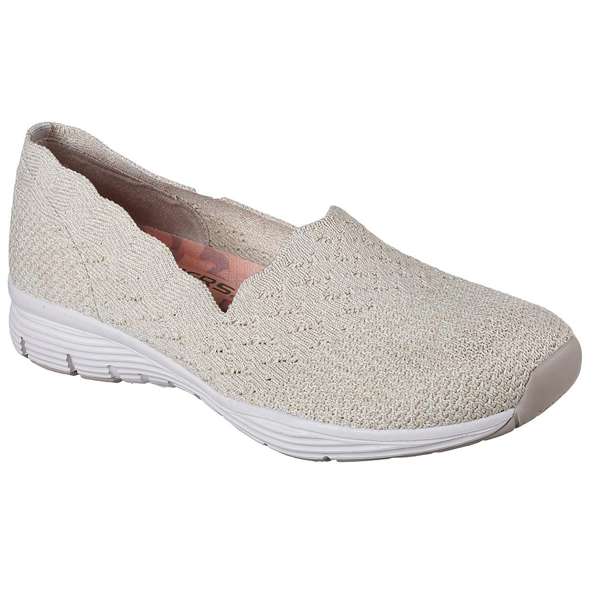 Skechers Women`s Seager - Stat Casual Slip-on Shoes NATURAL