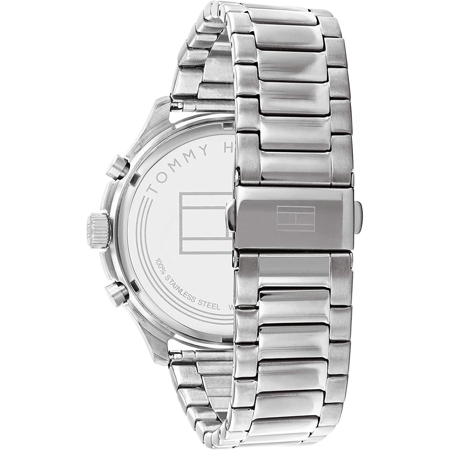 Tommy Hilfiger watch Multifunction - Black Dial, Silver Band, Silver Bezel 0